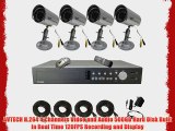 CIB R401H60W500G8753 4CH Security Surveillance DVR Four CCD Bullet Cameras KI...