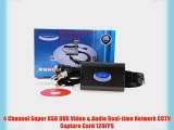 New 4 Channel USB2.0 DVR Video Audio Capture Adapter Card CCTV Security Camera