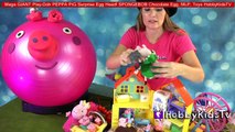 Mega GIANT Play-Doh PEPPA PIG Surprise Egg Head! SPONGEBOB Chocolate Egg, MLP, Toys HobbyKidsTV