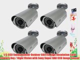 CIB CUC8795-4 Four 600TVL Outdoor CCD Bullet Infrared Day Night Security Came...