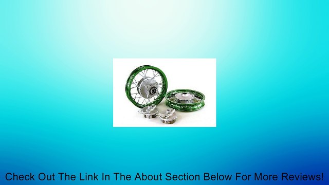 Honda CRF50 Green Front & Rear Alum Wheels Rims. 10 10 Inch Xr50 Pit Bike Stock Style Review