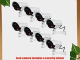 Masione 8 PACK OUTDOOR FAKE / DUMMY SECURITY CAMERA w/ Blinking Light (Silver) CCTV SURVEILLANCE