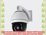 iPower Security SCCAME0048 Indoor Outdoor 540TVL Dome 10x PTZ Security Camera with 3.78mm Vari-Focal