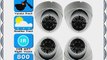 1/3 CMOS 800TVL 3.6mm 24IR Night Vision Vandal/weather Proof Dome Security CCTV Camera 4 Camera