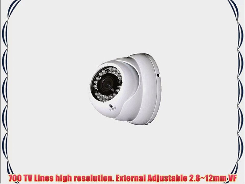HQ-Cam CCTV 1/3 SONY Super HAD CCD 700 TVL High-Res Eyeball IR dome Metal camera External Adjustable