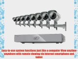 SVAT 8CH Smart Security DVR with 8 Ultra Hi-Res Outdoor 100ft Night Vision Cameras with IR