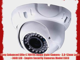 Sony Enhanced Effio-E 700TVL Dome Style Camera - 2.8-12mm Lens - 36IR LED - Empire Security