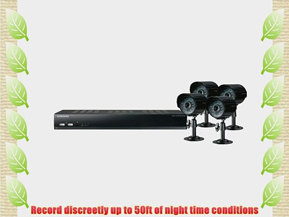 Samsung SDE-4003N 8 Channel DVR Security System 1TB HDD with 4 Bullet Cameras