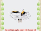 VideoSecu 2 Pack 100ft Feet Video Power Cables BNC RCA Security Camera Extension White Wires