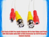 (10) Pack of 60ft Pre-made Siamese All-in-One Video and Power BNC RCA Cable with BNC to RCA