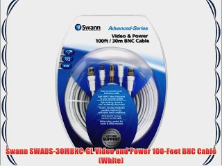 Swann SWADS-30MBNC-GL Video and Power 100-Feet BNC Cable (White)