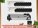 GW Security High End 16 Channel CCTV DVR Surveillance Security Camera System with 16 x 1000TVL