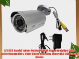 CIB CUC8795 600TVL Outdoor CCD Bullet Infrared Day Night Security Camera w/ S...