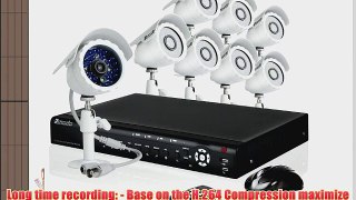Zmodo 16CH H.264 Video DVR Security Surveillance Camera System With 8 Night Vision IR Outdoor