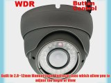 GW Security VDG104MB Dome 700TVL Surveillance Security Camera for Outdoor/Indoor with 2.8-12