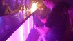 Drunk guy slides on flaming bar : Crazy Flaming Tequila Fail