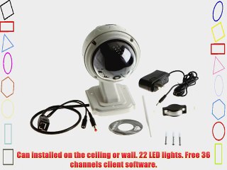 Coolcam PTZ Wireless IP WaterProof Outdoor 3X Dome Camera IR Night Vision WiFi Surveillance