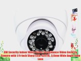 GW Security Indoor White Dome Surveillance Video Security Camera with 1/4-Inch Sharp CCD 420TVL.