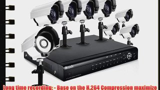 Zmodo 16CH H.264 DVR Security Surveillance Camera System With 8 Sony CCD Sensor Night Vision