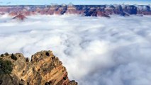 Clouds form inside Grand Canyon in rare phenomenon