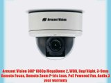 Arecont Vision 3MP 1080p MegaDome 2 WDR Day/Night 3-9mm Remote Focus Remote Zoom P-Iris Lens