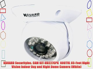 KGUARD SecurityInc. CAM KIT-HD227CPK  600TVL 65-Feet Night Vision Indoor Day and Night Dome