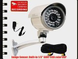VideoSecu CCTV Outdoor Day Night Vision IR Infrared Security Camera Built-in 1/3 SONY CCD Weatherproof