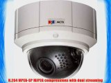 ACTI TCM-7811 H.264/MPEG-4/MJPEG Megapixel IR D/N CCD PoE/DC 12V Vandal Proof/IP66 Rugged Dome