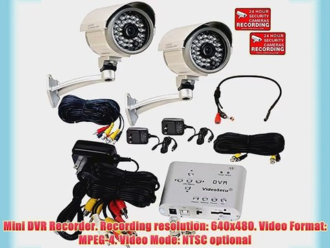 VideoSecu 2 Channel Mini DVR Motion Detection MPEG-4 Portable Audio Video SD DVR Recorder for
