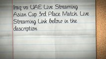 Asian cup 2015 Iraq vs UAE Live Streaming free