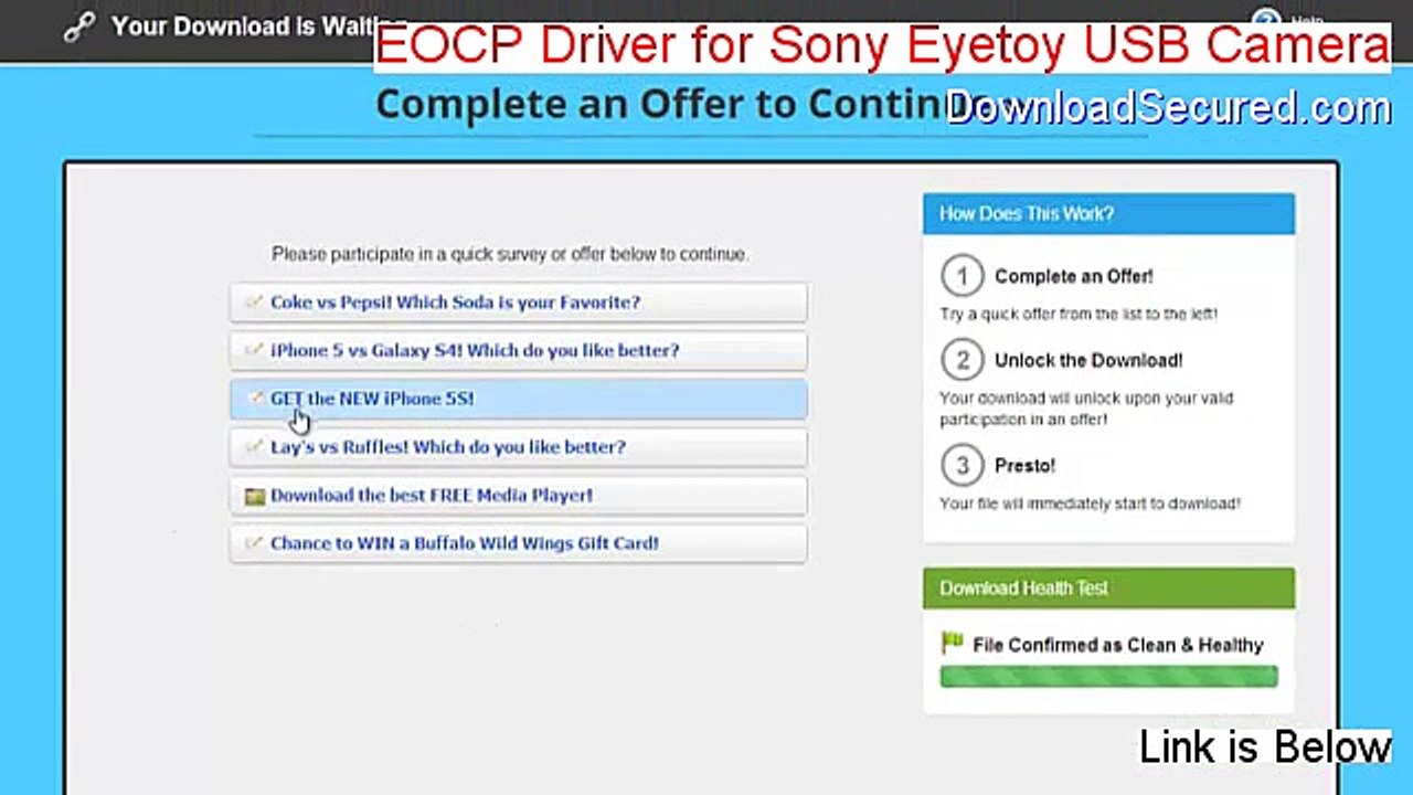 EOCP Driver for Sony Eyetoy USB Camera Key Gen - Free of Risk Download (2015)