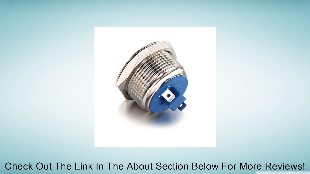 CARCHET� 19mm 12V 5A Momentary On/Off Push Button Metal Switch for Car Silver Review