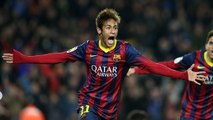 Neymar scores two goals in La Liga against Villarreal 2013/14 (2-1)