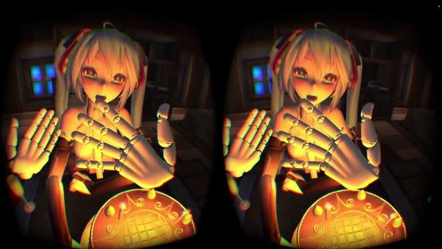Oculus Rift DK2 - Feeding Hatsune Miku |LEAP MOTION|