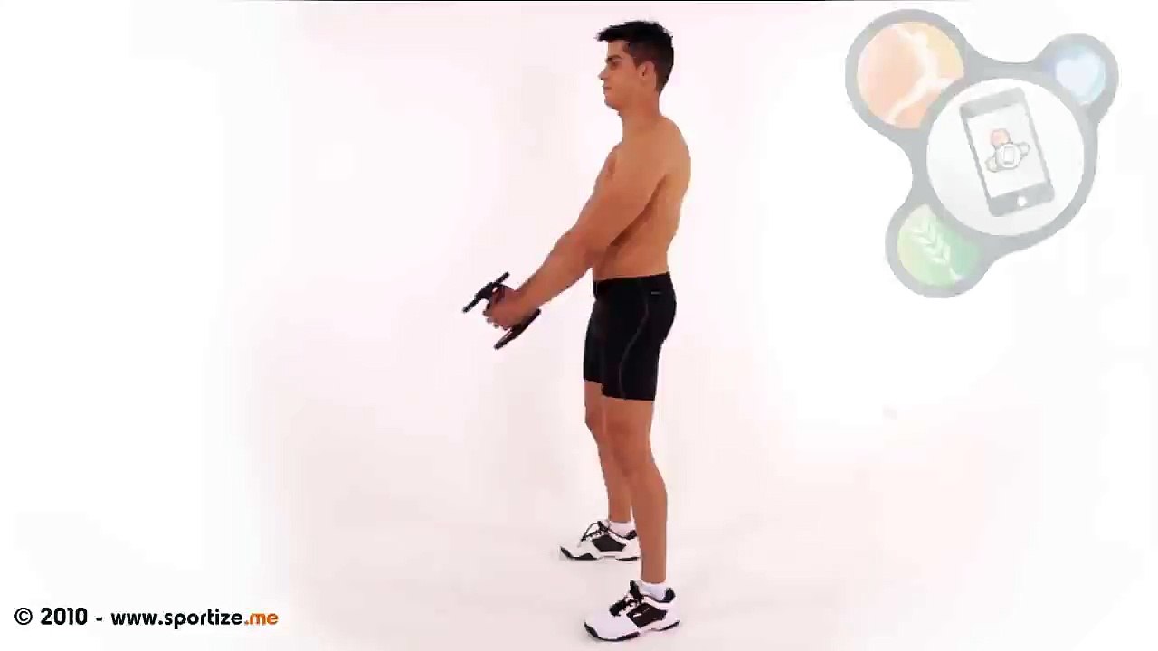 Workout Manager - One-Dumbbell Front Raises (Shoulders Exercises)