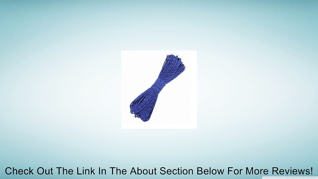 BLUE 50 ft 550lb 7 Strand Reflective Parachute Cord Rope / Outdoor Core Camping Hiking Survival Emeregency Gadget Item Product Store Shop Extension Duty Good Rugged Fishing Garden Home Patio Trekking Stuff Hiker 550 Bracelet Strength Tent Holding Shock St