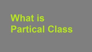what is Partical Class in Csharp?