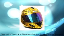 Masei Gold Chrome 802 Full Face Motorcycle Arai Helmet Free Shipping (Large) Review