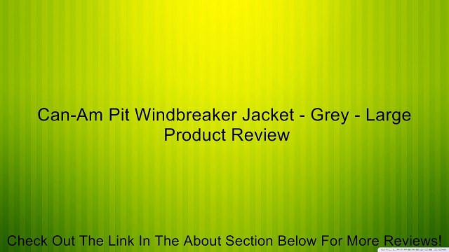 Can-Am Pit Windbreaker Jacket - Grey - Large Review