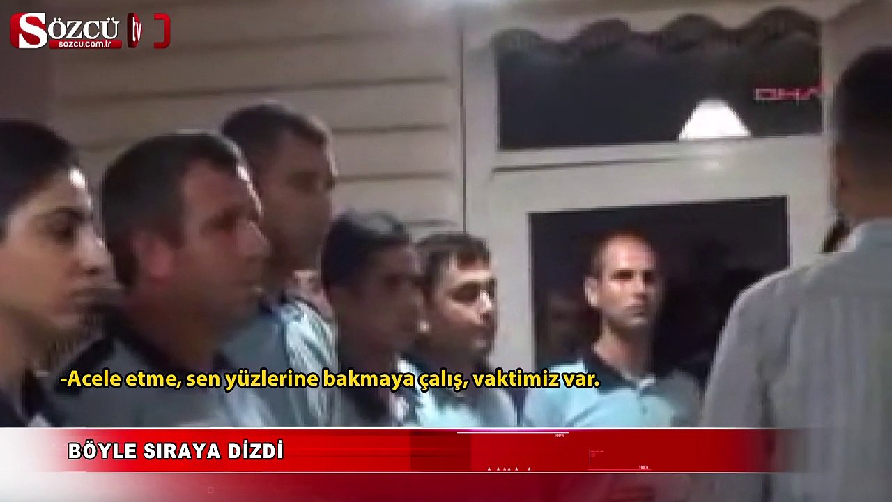 Polisleri böyle sıraya dizmişti!