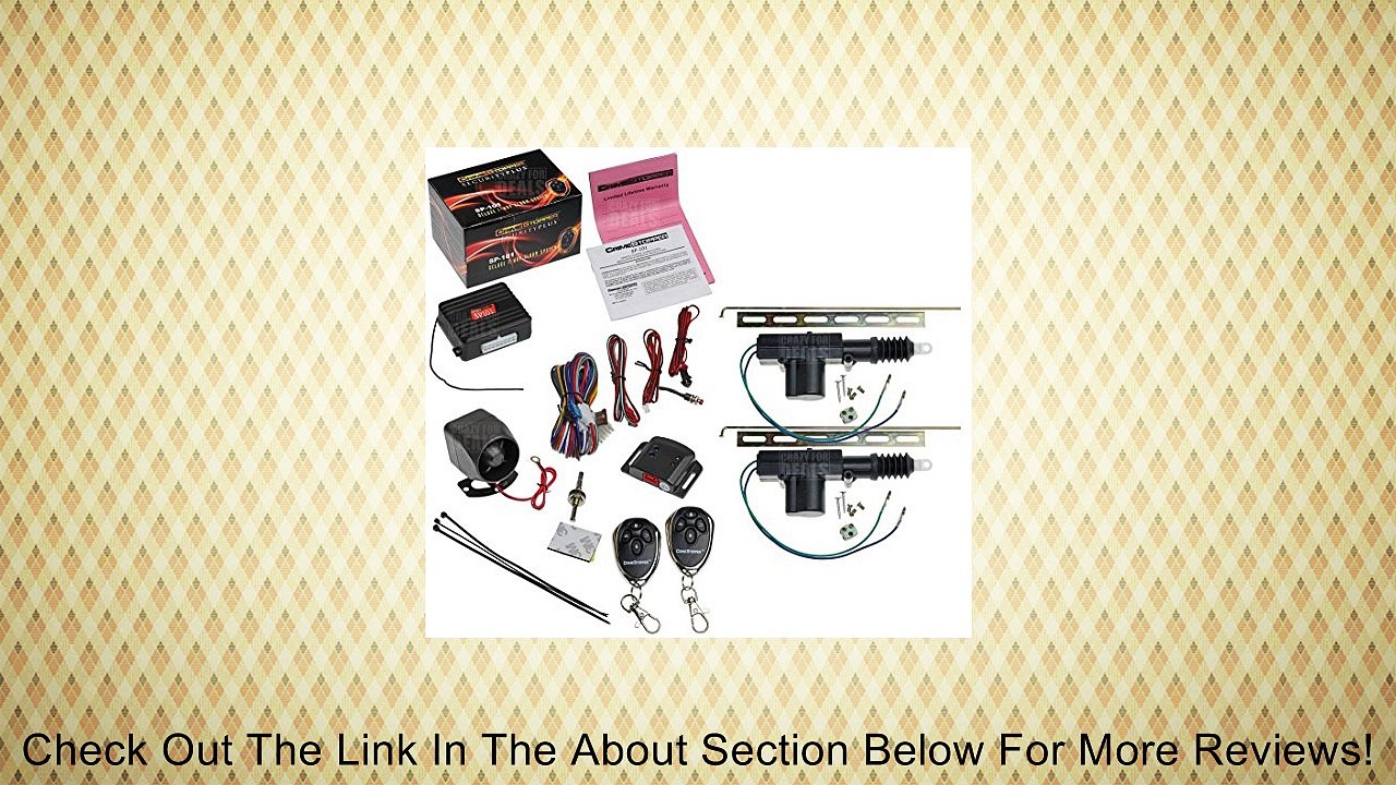 CrimeStopper SP-101 Car Security Alarm & Keyless Entry System with (2) Car Power Door Lock Actuator Motors Review