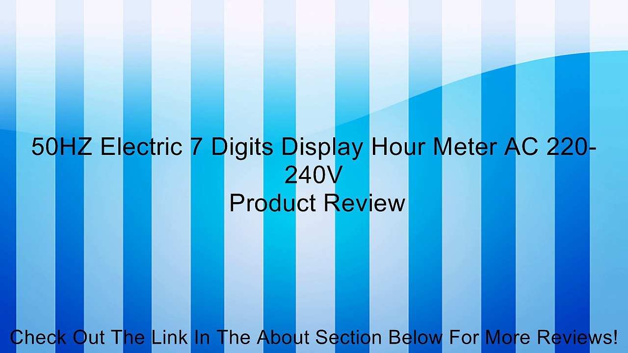 50HZ Electric 7 Digits Display Hour Meter AC 220-240V Review