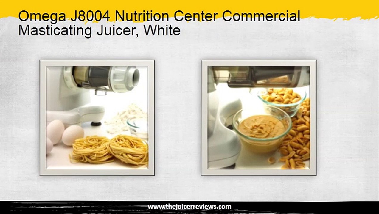 Omega J8004 Nutrition Center Commercial Masticating Juicer, White