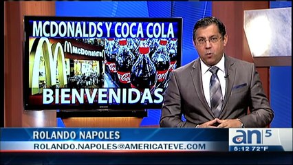 Hijo de Fidel le da la bienvenida a McDonald y Coca Cola