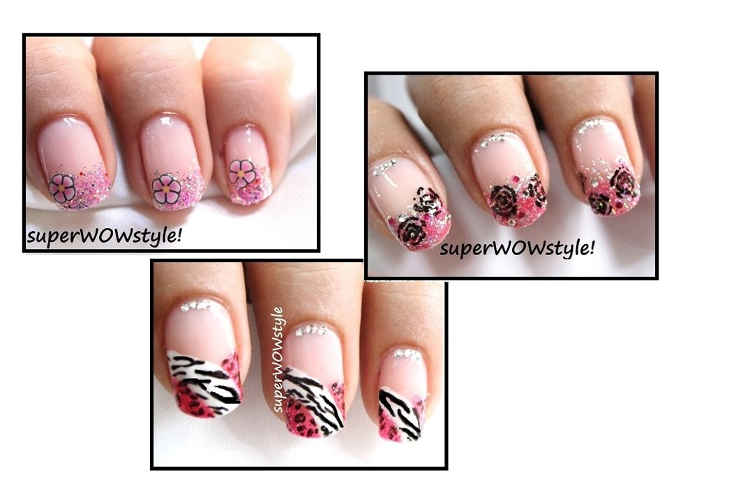 Pink Tips ❤ Valentine's Day !! Nails For Valentine's Day Nail Art Easy Nail Designs