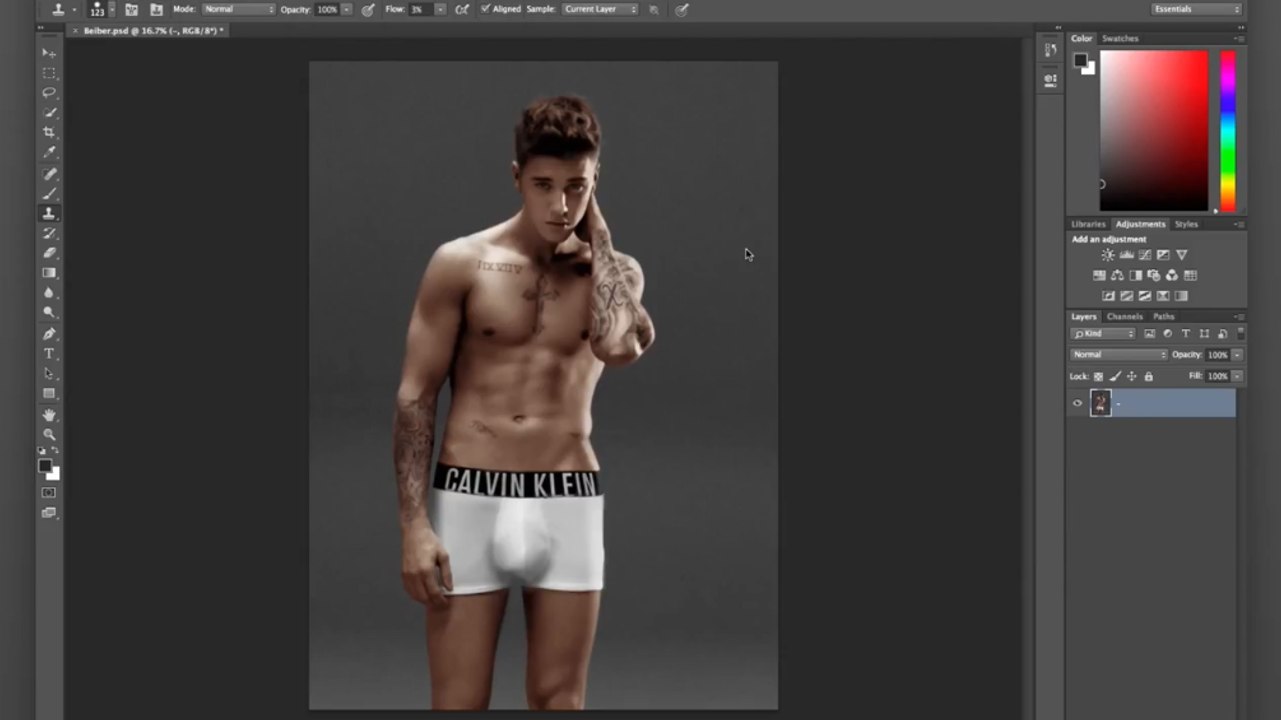La vérité sur la publicité Calvin Klein de Justin Bieber
