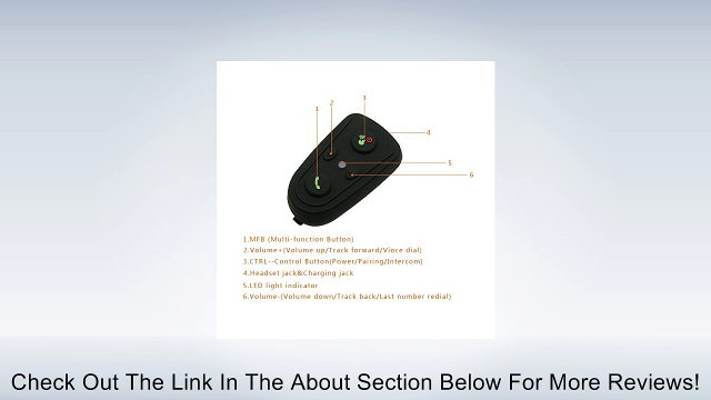 Elife 100m Weatherproof Bluetooth Motorcycle Helmet Headset/ Intercom Full-face Helmet Kit for Scooters and Motorcycles Hm-508-pack of 2 Review