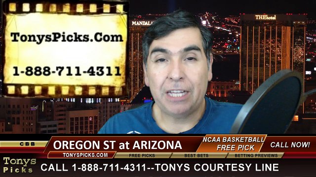 Arizona Wildcats vs. Oregon St Beavers Free Pick Prediction NCAA College Basketball Odds Preview 1-30-2015