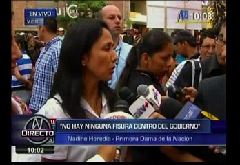 Nadine sobre Ana Jara: "No hay ninguna fisura en el gobierno"