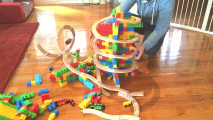 Awesome double mountain spiral train tracks